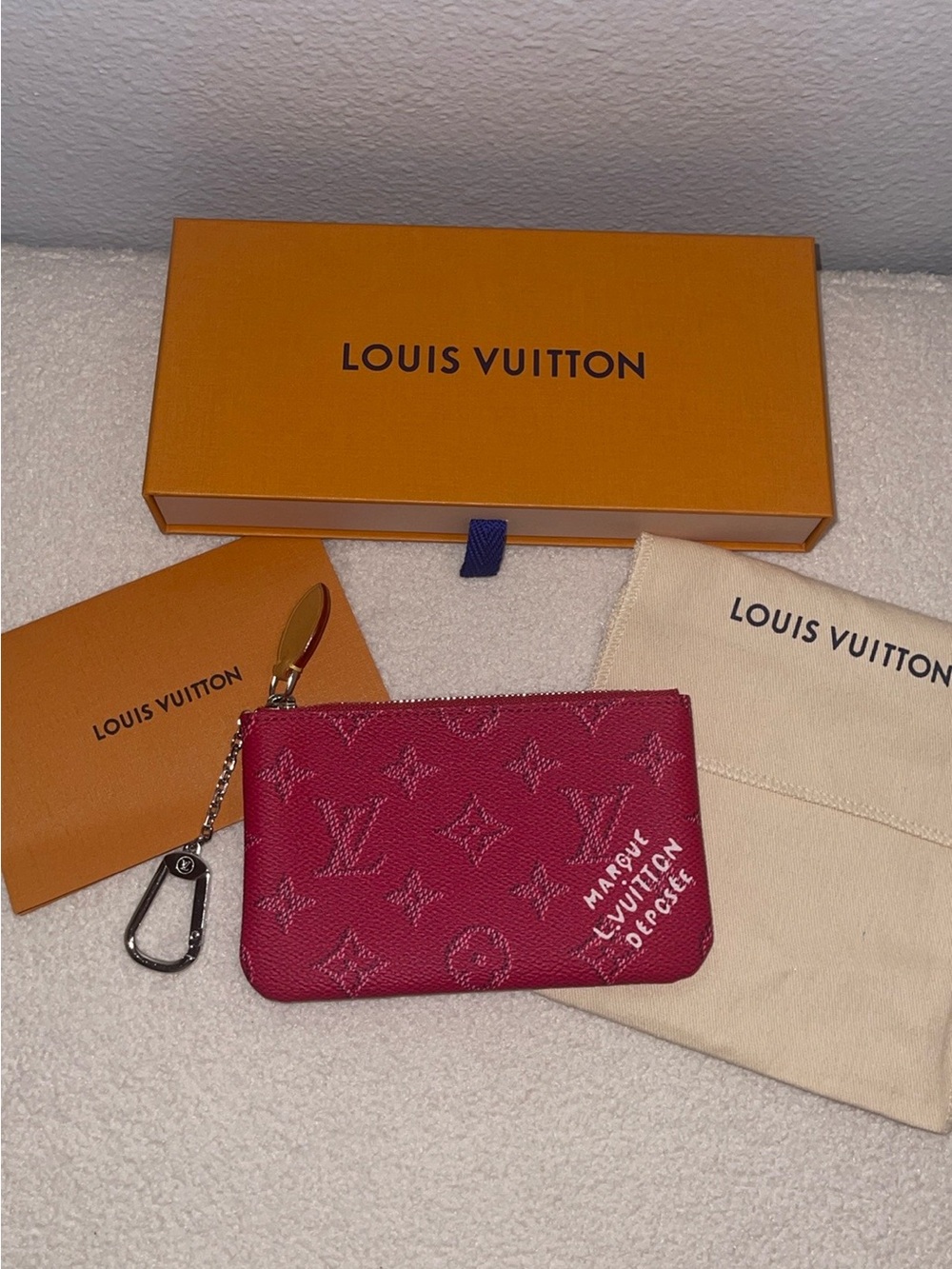 Louis Vuitton Key Pouch S in Pondichery Pink